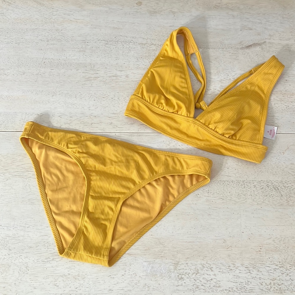 Yellow Two-Piece Bathing Suit